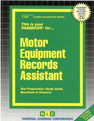 Book cover for Motor Equipment Records Assistant