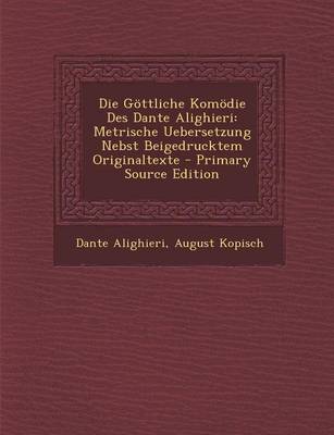 Book cover for Die Gottliche Komodie Des Dante Alighieri