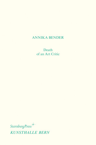 Book cover for Death of an Art Critic / Tod einer Kritikerin