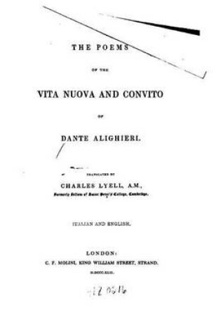Cover of The Poems of the Vita Nuova and Convito