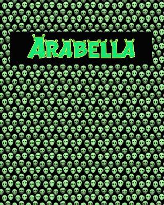 Book cover for 120 Page Handwriting Practice Book with Green Alien Cover Arabella