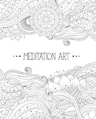 Book cover for Meditation Art Adult Coloring Book