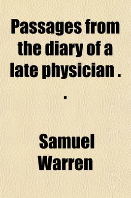 Book cover for Passages from the Diary of a Late Physician (by S. Warner). (Orig. Publ. in Blackwood's Magazine)