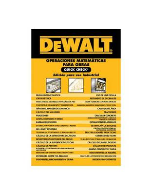 Book cover for Dewalt Operaciones Matematicas Para Obras Quick Check