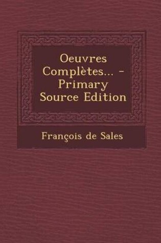 Cover of Oeuvres Completes... - Primary Source Edition