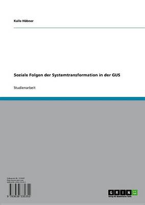 Book cover for Soziale Folgen Der Systemtransformation in Der Gus