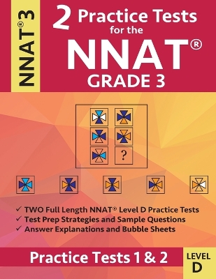 Book cover for 2 Practice Tests for the NNAT Grade 3 Level D