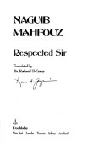 Cover of Respected Sir