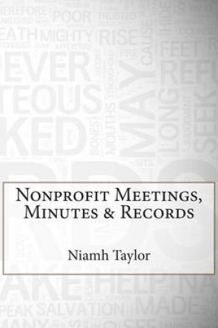 Cover of Nonprofit Meetings, Minutes & Records