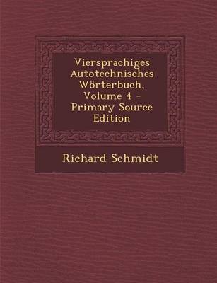 Book cover for Viersprachiges Autotechnisches Worterbuch, Volume 4