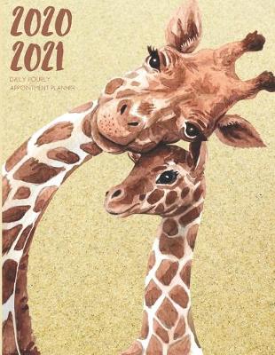 Cover of Daily Planner 2020-2021 Watercolor Giraffe Calf 15 Months Gratitude Hourly Appointment Calendar