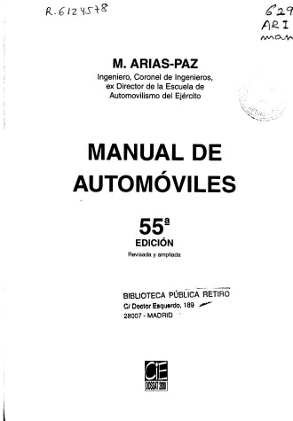 Book cover for Manual de Automovil