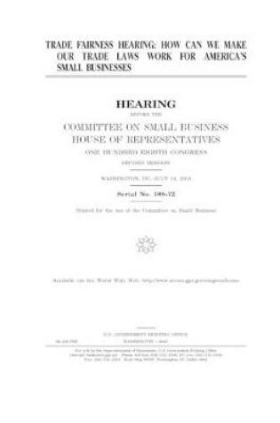 Cover of Trade fairness hearing