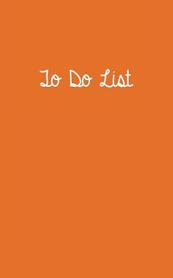 Book cover for To Do List Bright Orange