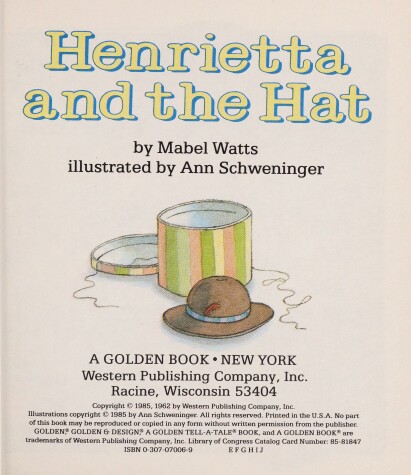 Cover of Henrietta and the Hat