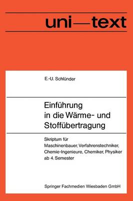 Cover of Einfuhrung in die Warme- und Stoffubertragung