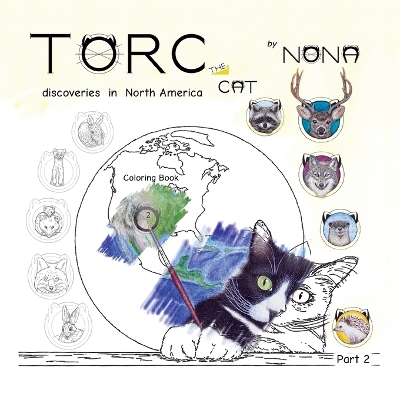 Book cover for TORC the CAT discoveries in North America Coloring Book part 2