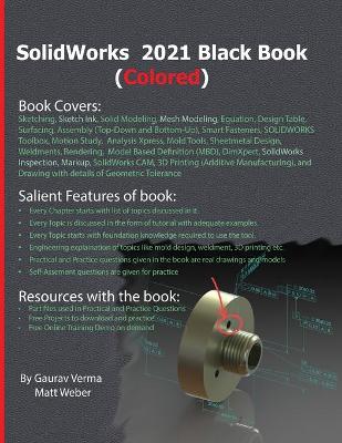 Book cover for SolidWorks 2021 Black Book (Colored)