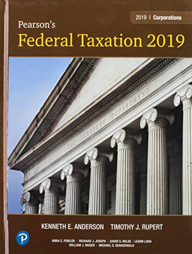 Book cover for Pearson's Federal Taxation 2019 Corporations, Partnerships, Estates & Trusts Plus Mylab Accounting with Pearson Etext -- Access Card Package