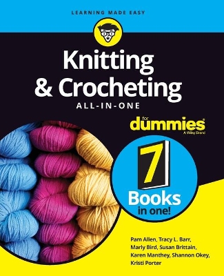 Book cover for Knitting & Crocheting All-in-One For Dummies