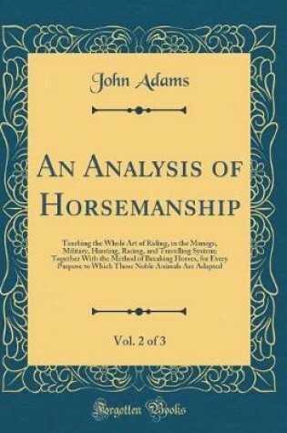 Cover of An Analysis of Horsemanship, Vol. 2 of 3