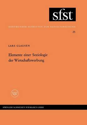 Cover of Elemente einer Soziologie der Wirtschaftswerbung