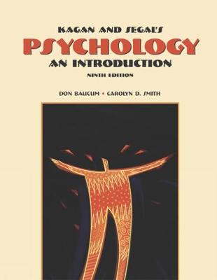 Book cover for Cengage Advantage Books: Kagan and Segal's Psychology
