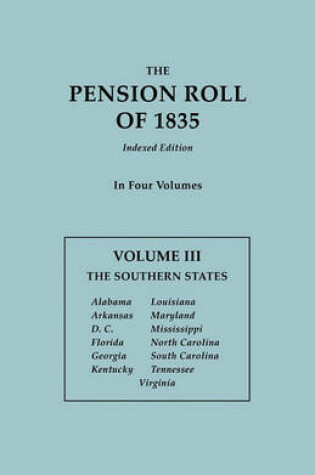 Cover of The Pension Roll of 1835. In Four Volumes. Volume III