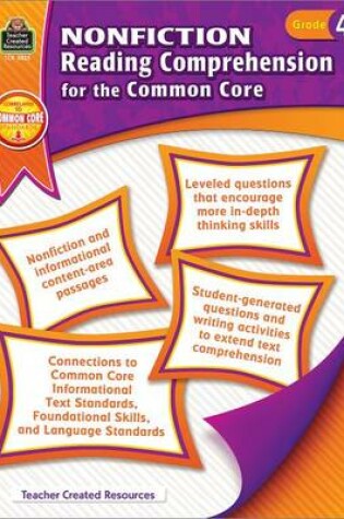 Cover of Nonfiction Reading Comprehension for the Common Core Grd 4
