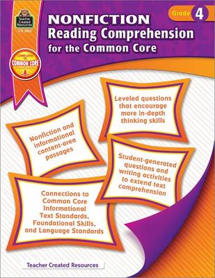 Book cover for Nonfiction Reading Comprehension for the Common Core Grd 4