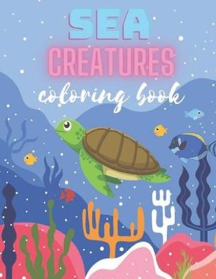 Book cover for SEA CREATURES coloring book