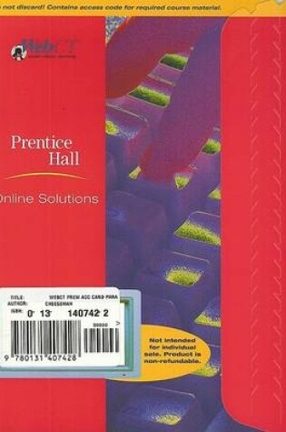 Cover of WebCT Premium Access Code Card