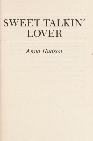 Cover of Sweet Talkin' Lover