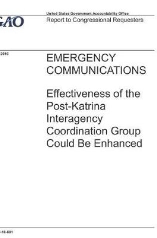 Cover of Emergency Communications