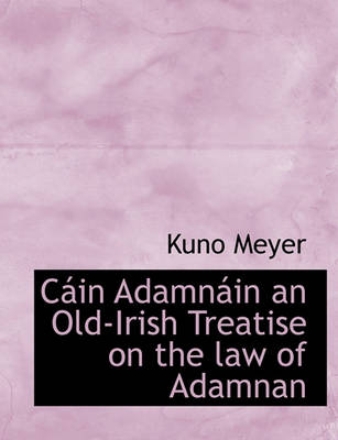 Book cover for C in Adamn in an Old-Irish Treatise on the Law of Adamnan