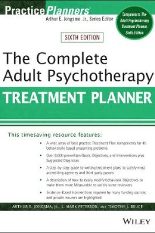 Cover of The Complete Adult Psychotherapy Treatment Planner