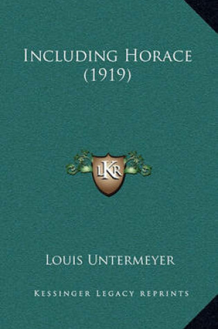 Cover of Including Horace (1919)