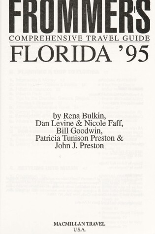Cover of Frommer's Comprehensive Travel Guide Florida '95