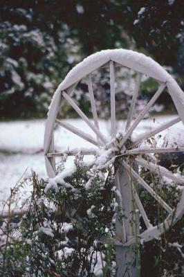 Book cover for Journal Snow Covered Wagon Wheel