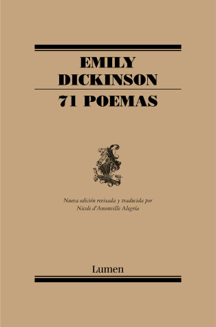 Book cover for 71 poemas (Emily Dickinson) (Edición bilingüe)