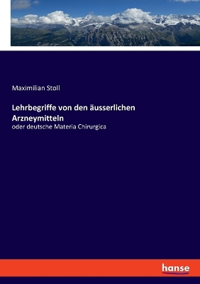 Book cover for Lehrbegriffe von den äusserlichen Arzneymitteln