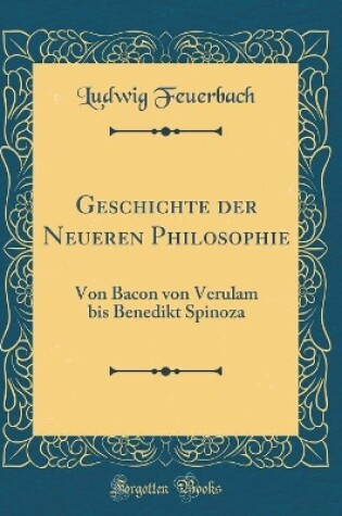 Cover of Geschichte Der Neueren Philosophie