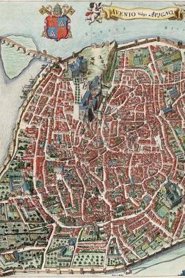 Book cover for Antique 1663 Map of Avignon, France Journal