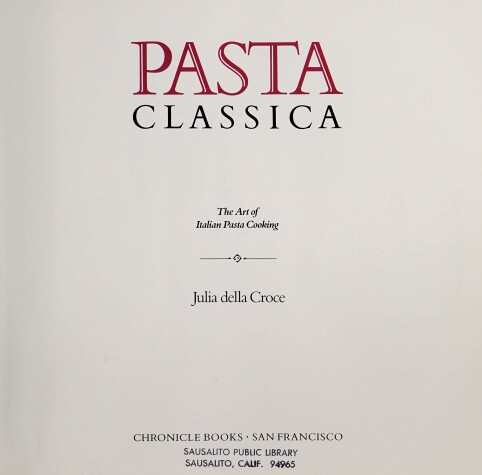 Book cover for Pasta Classica