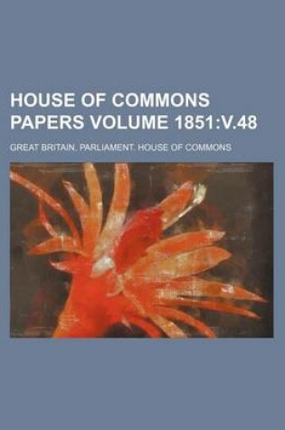 Cover of House of Commons Papers Volume 1851