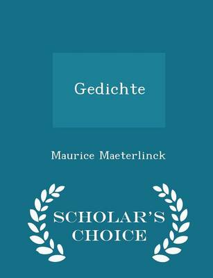 Book cover for Gedichte - Scholar's Choice Edition