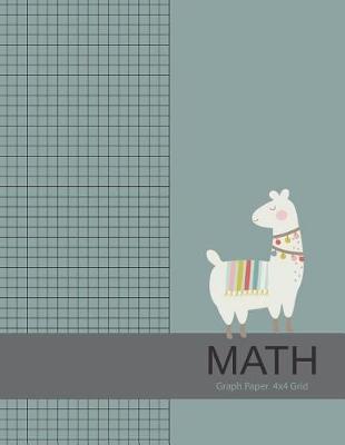 Book cover for Math Graph Paper 4x4 Grid