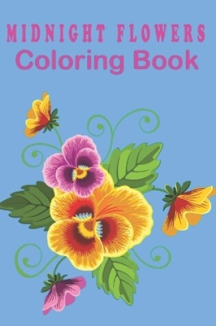 Cover of midnight flowers coloring book