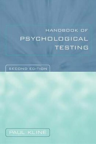 Cover of Handbook of Psychological Testing