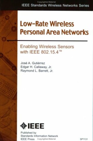 Cover of IEEE 802.15.4 Low-rate Wireless Personal Area Networks